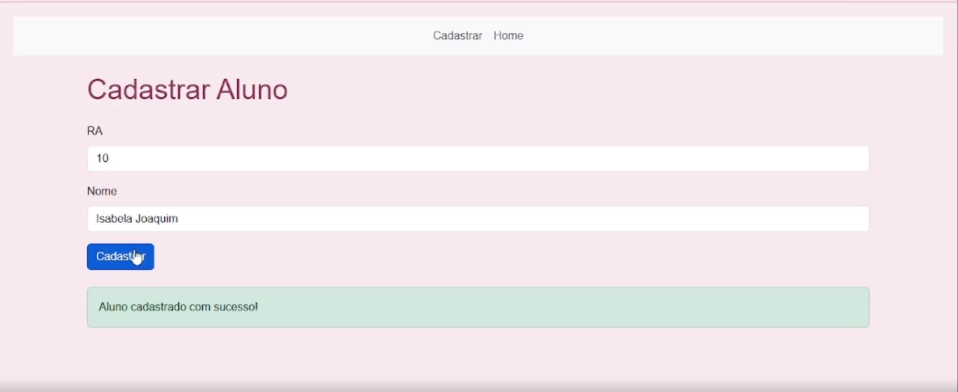 Screenshot of CRUD JS project