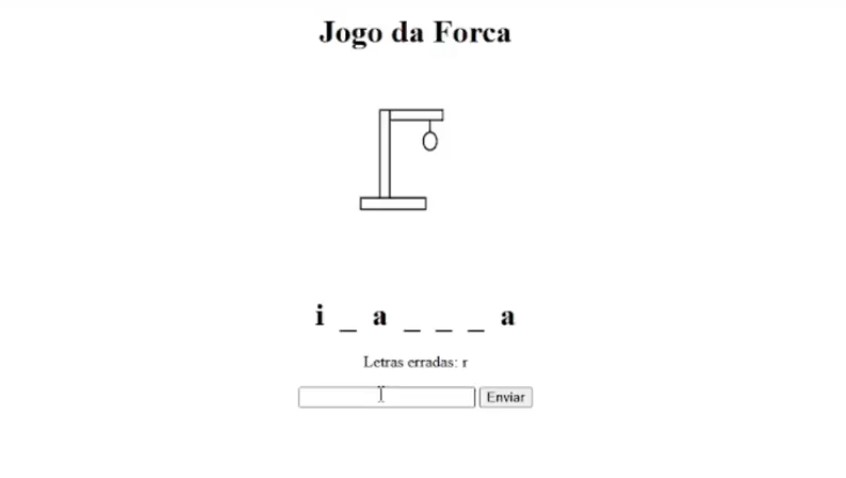 Screenshot of Jogo da Forca project